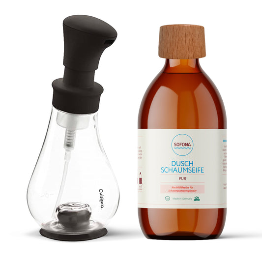 Shower soap - neutral - homemade with SOFONA &amp; foam dispenser