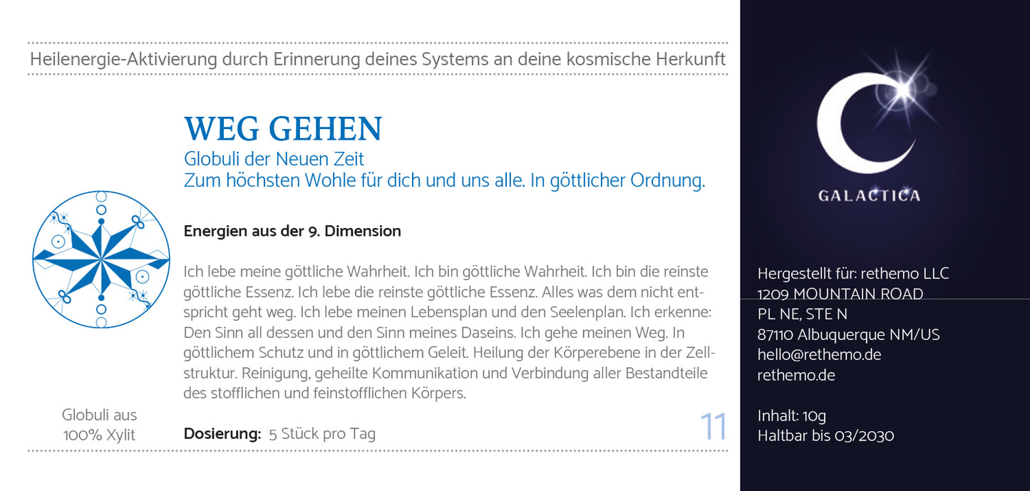 Weg gehen Globuli Nr. 11